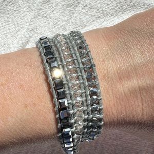 NEW- Victoria Emerson Pearlescent Beaded Wrap Bracelet - Small